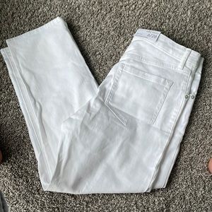 White straight leg jeans/pants. New with tags